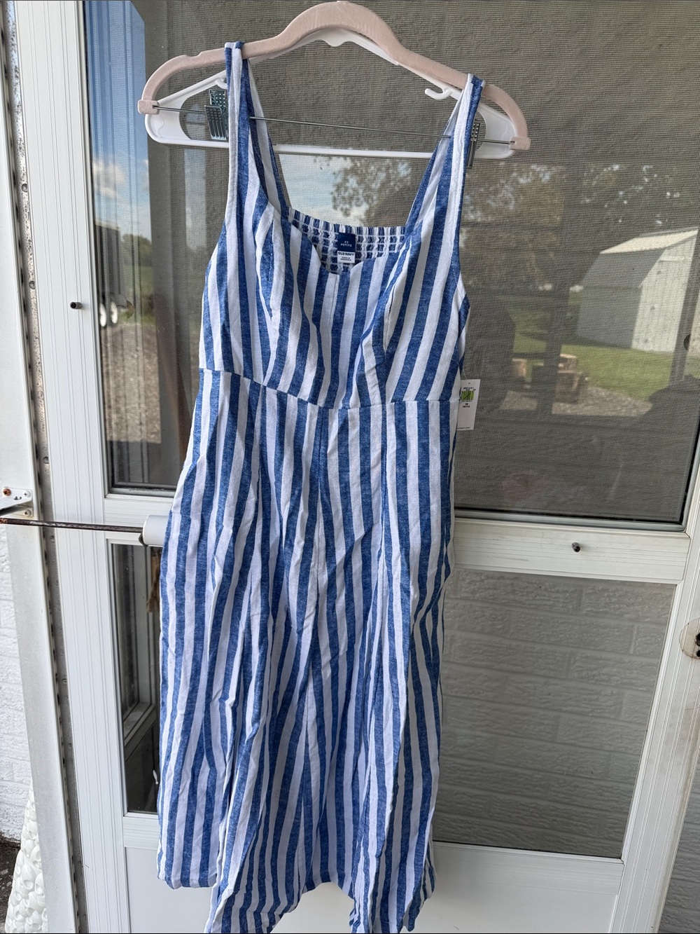 Blue and White Striped women old navy Dress